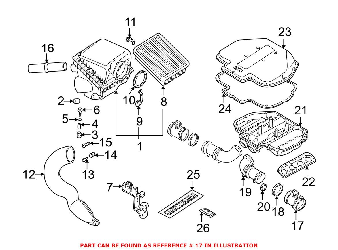 BMW Mass Air Flow Sensor 13621433566